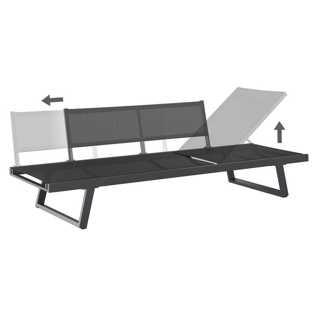 OUTLIV. Lucca Gartenloungesofa Aluminium/Polyester