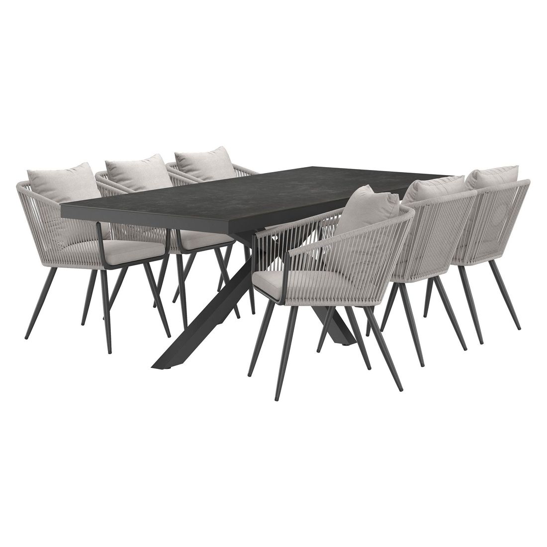 OUTLIV. Alex Gartenmöbel-Set L (6 Plätze) Tisch 220x100cm