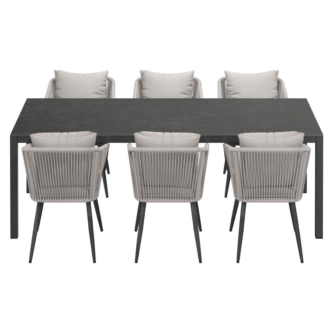OUTLIV. Alex Gartenmöbel-Set 7-tlg. Tisch 220x100cm