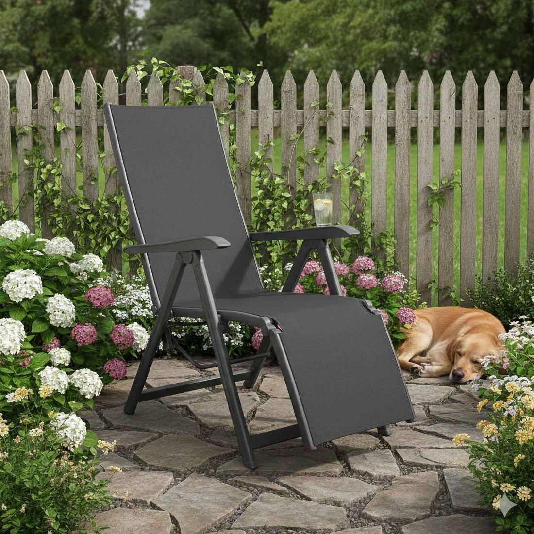 Kettler Basic Plus Relaxliege verstellbar Aluminium/Outdoorgewebe