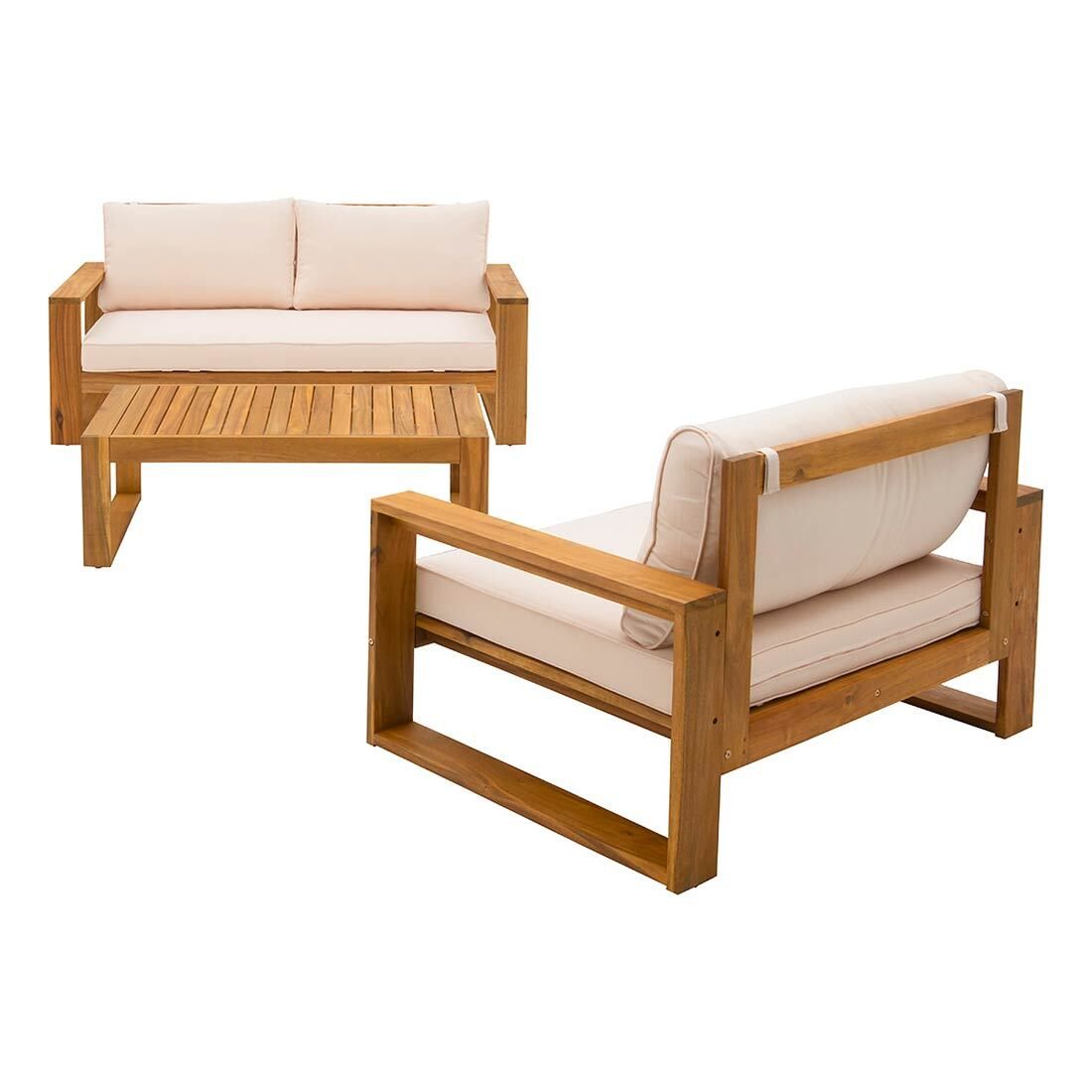 OUTLIV. Santa Cruz Loungeset inkl. Loungetisch Akazie/Polyester