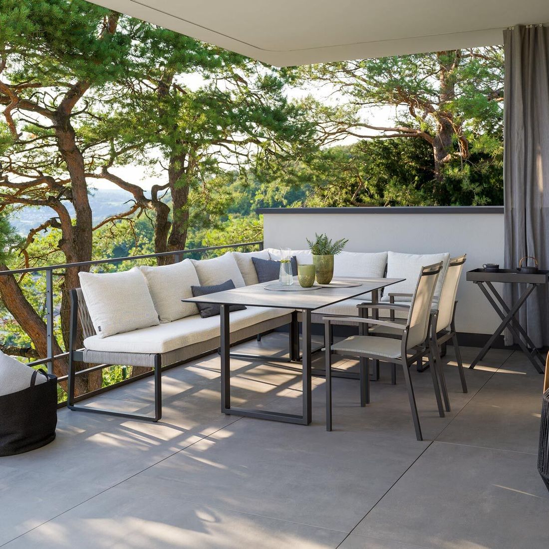 Stern Tammo Diningsofa Aluminium/Rope/Outdoorstoff