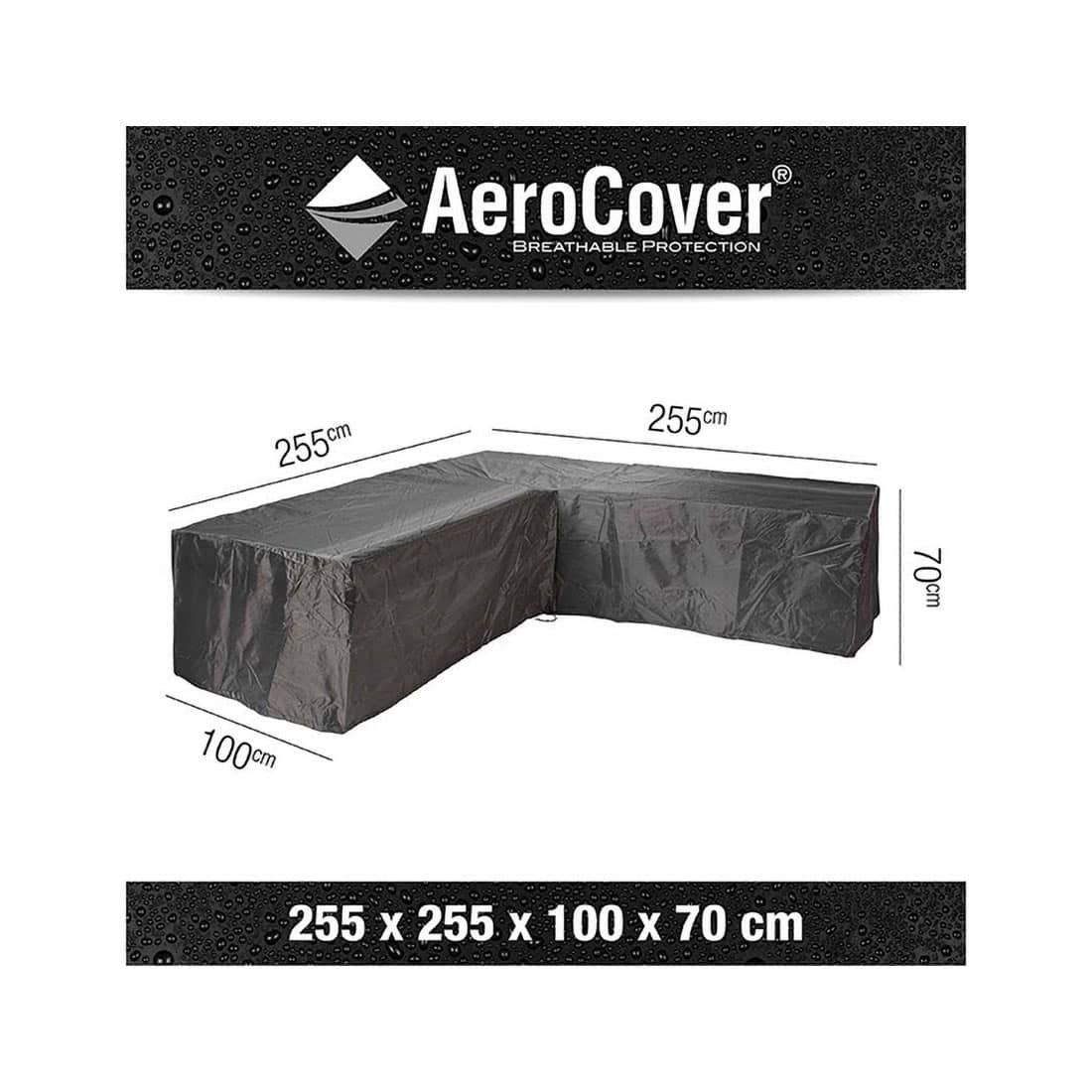 AeroCover Schutzhülle für Ecklounge 255x255x100x70cm