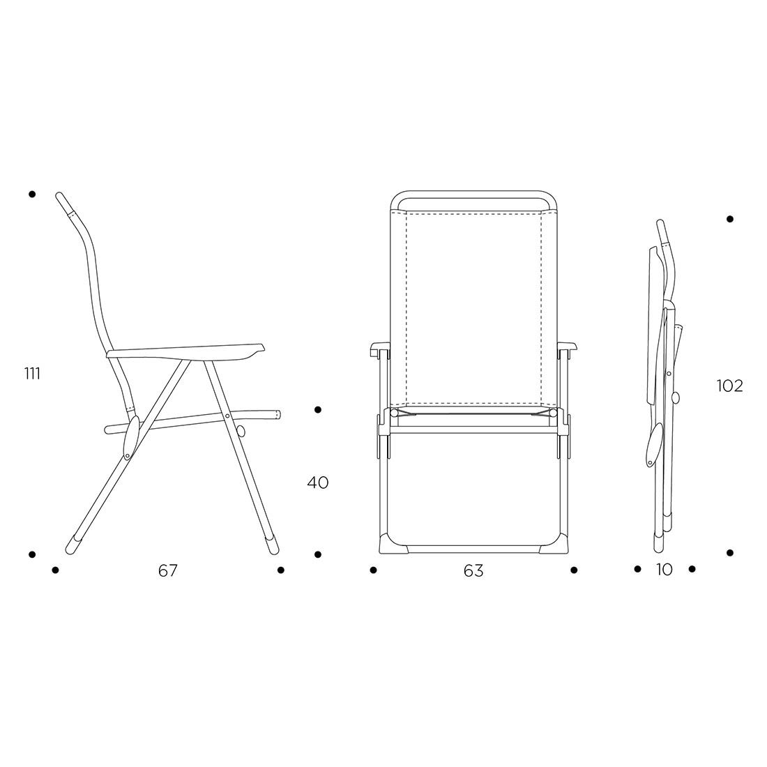 Lafuma Alu Cham Gartensessel verstellbar Aluminium/Air Comfort