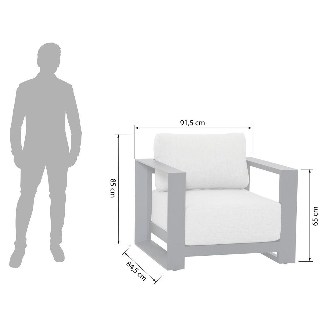 Garden Impressions Levanto Loungeset inkl. Loungetisch Aluminium/Polyester