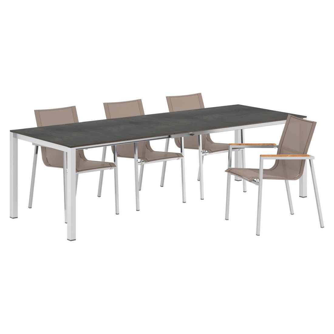 OUTLIV. Rimini Gartenmöbel-Set M (4 Plätze) Tisch 160/217/267x92cm