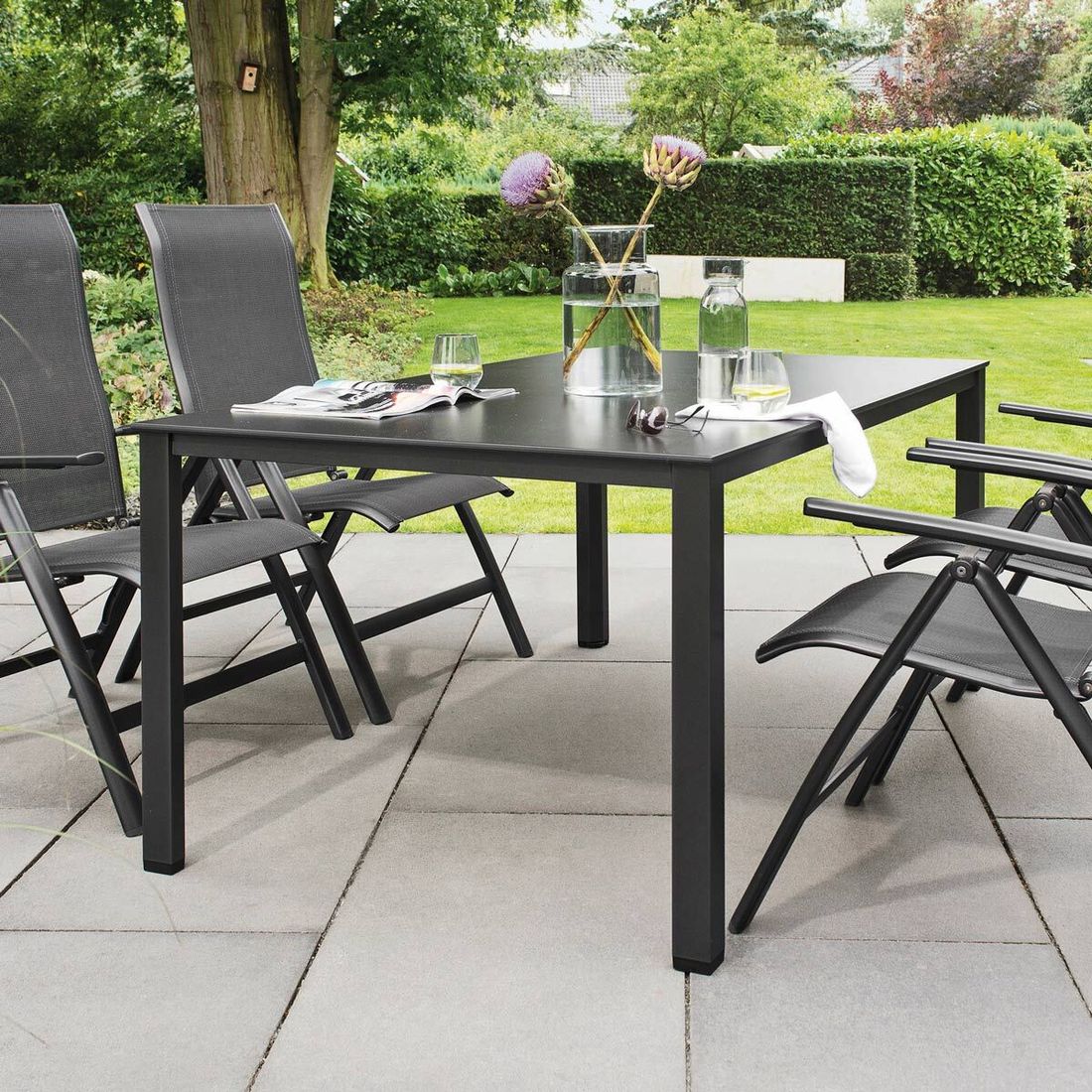 Kettler Cubic Gartentisch 160x95cm Aluminium/Kettalux