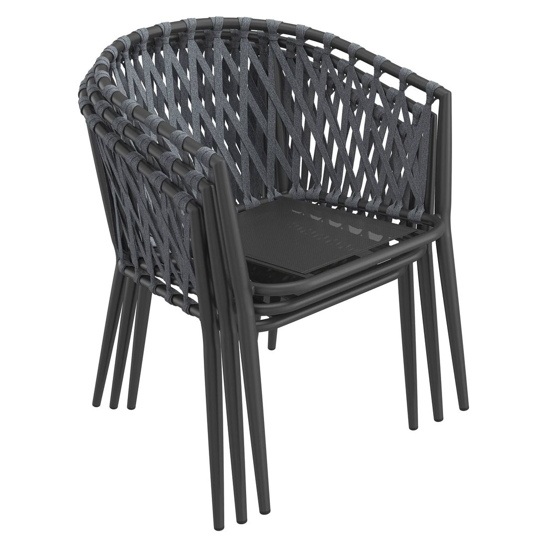 OUTLIV. Cairns Stapelsessel Aluminium/Rope