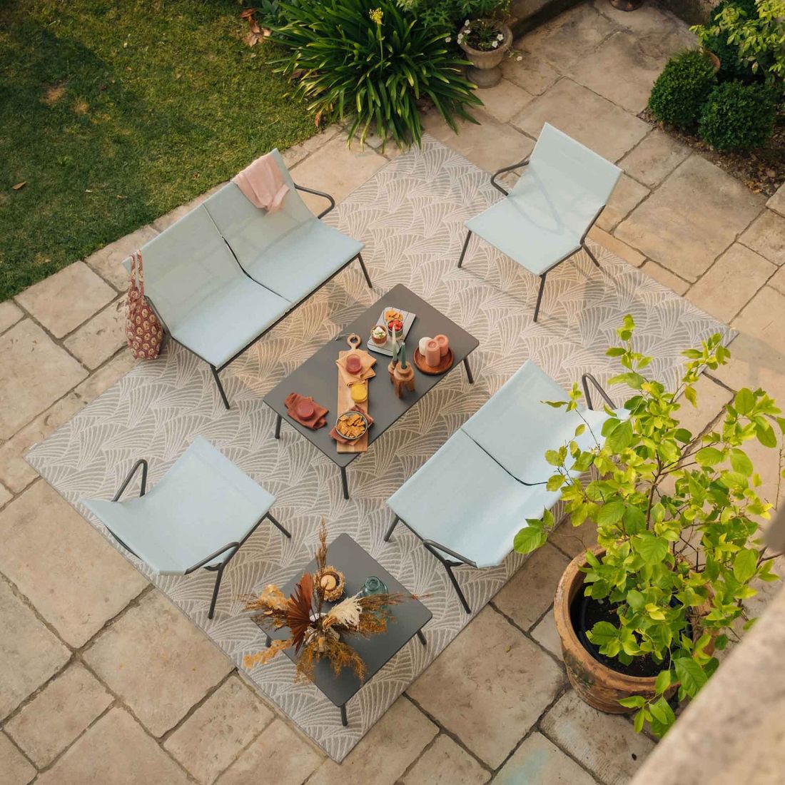Lafuma Vence Loungetisch 59x59cm Stahl