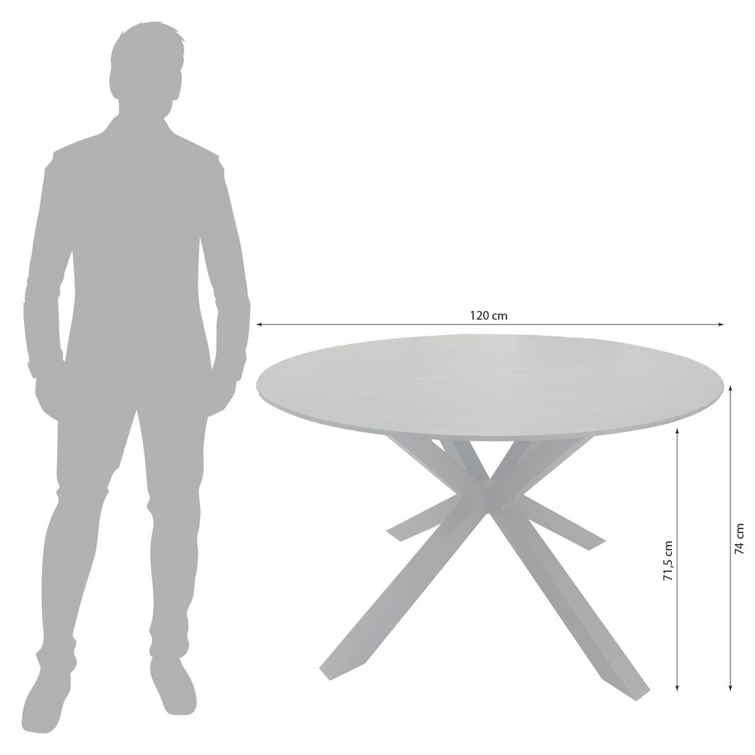 LC Garden Bari Gartentisch Ø120cm Aluminium/Sinterstone