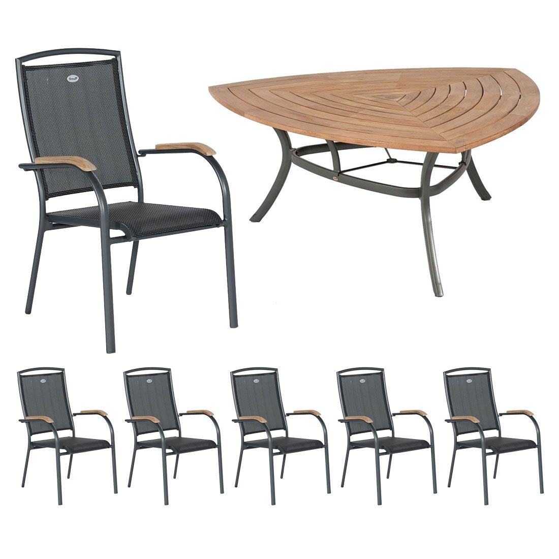 Hartman Raffaelo Gartenmöbel-Set L (6 Plätze) Tisch 170x170x170cm