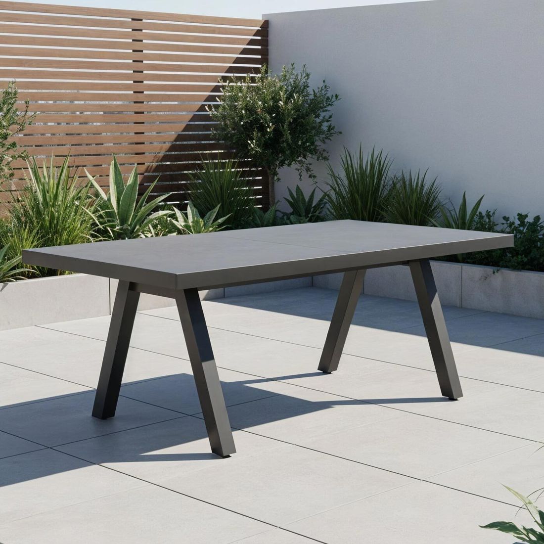 LC Garden Vivera Gartentisch 160x100cm Aluminium/Keramikfliese