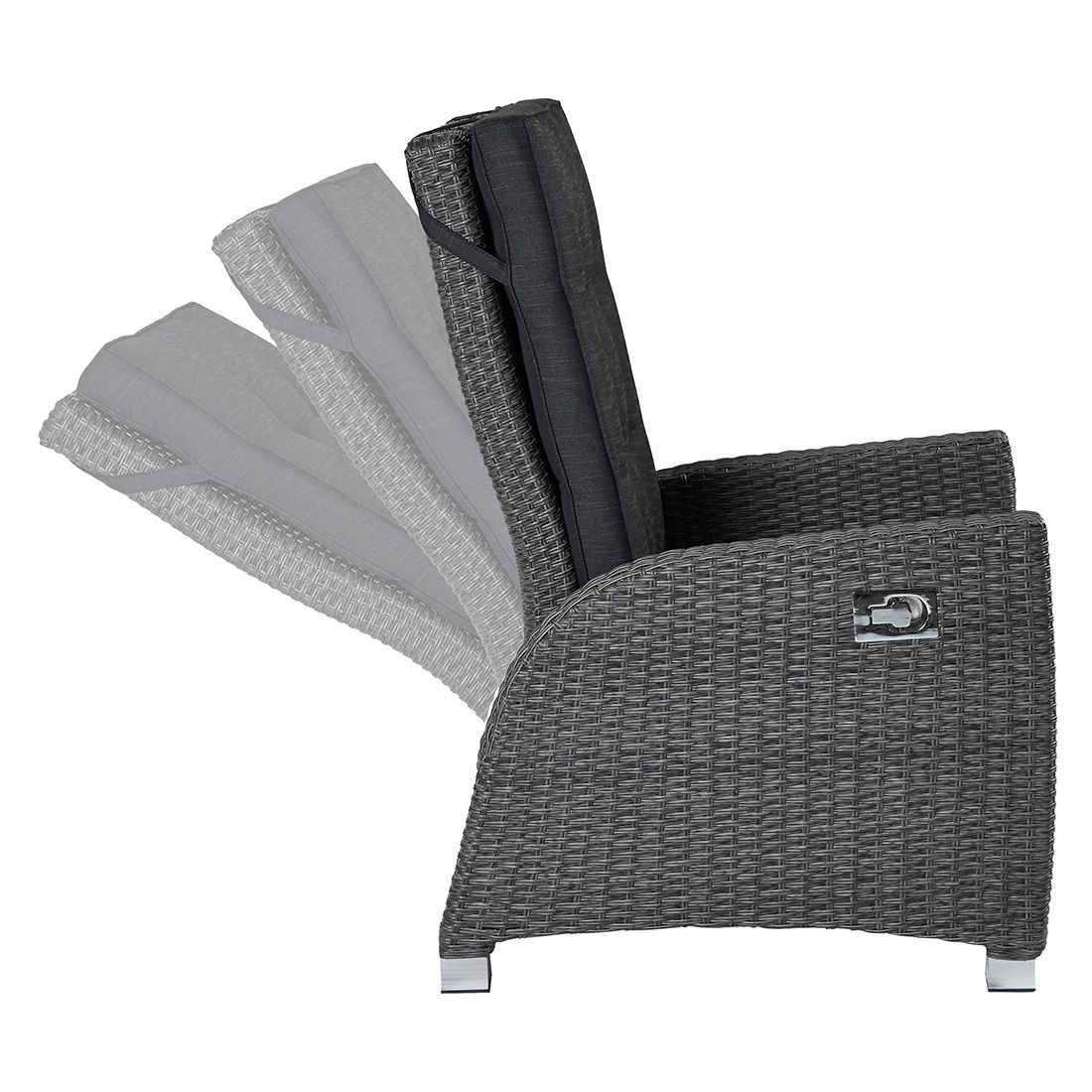 LC Garden Barcelona Gartensessel verstellbar Geflecht/Polyester