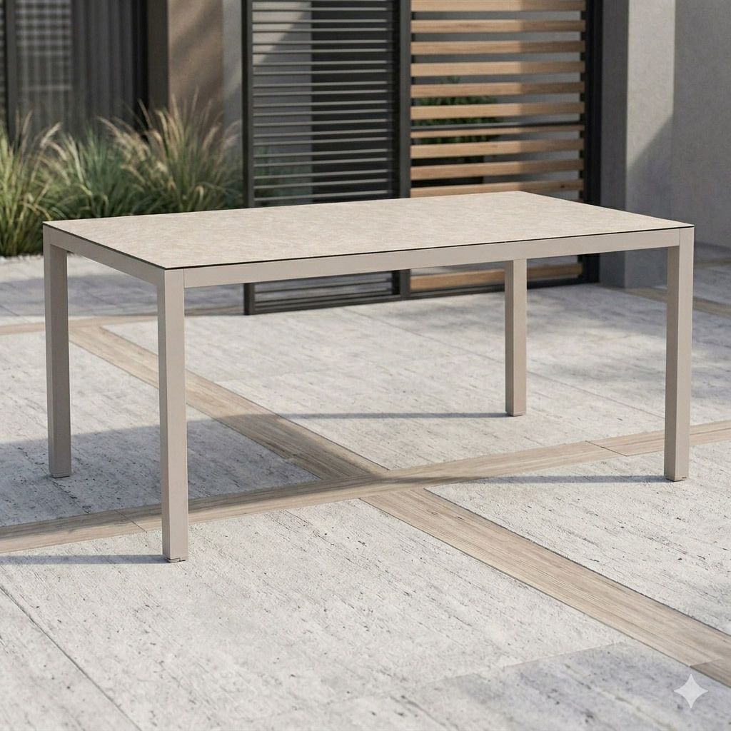 OUTLIV. Gartentisch Aluminium/Glaskeramik