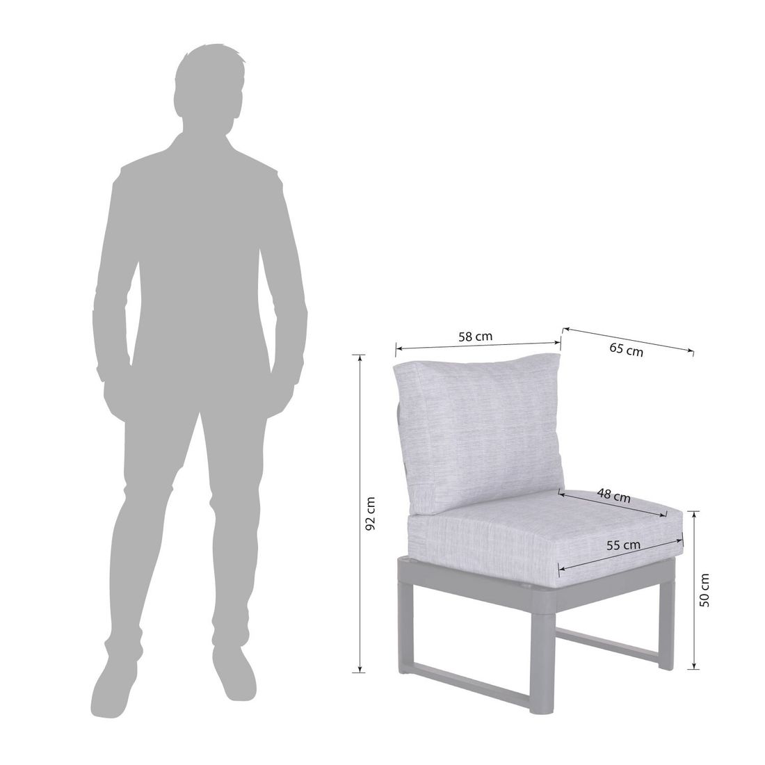 OUTLIV. Pandora Mittelmodul Aluminium/Polyester