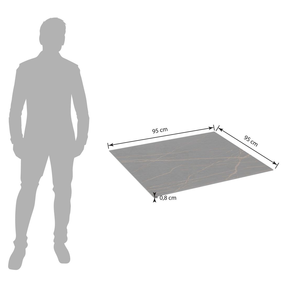Kettler Gartentisch-Platte Dekton