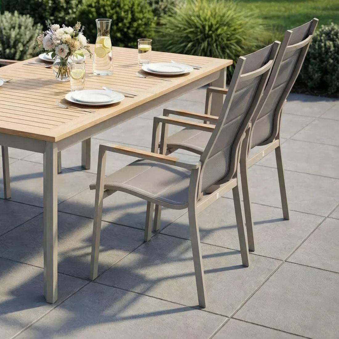 LC Garden Unicamo Stapelsessel Hochlehner Aluminium/Textilene