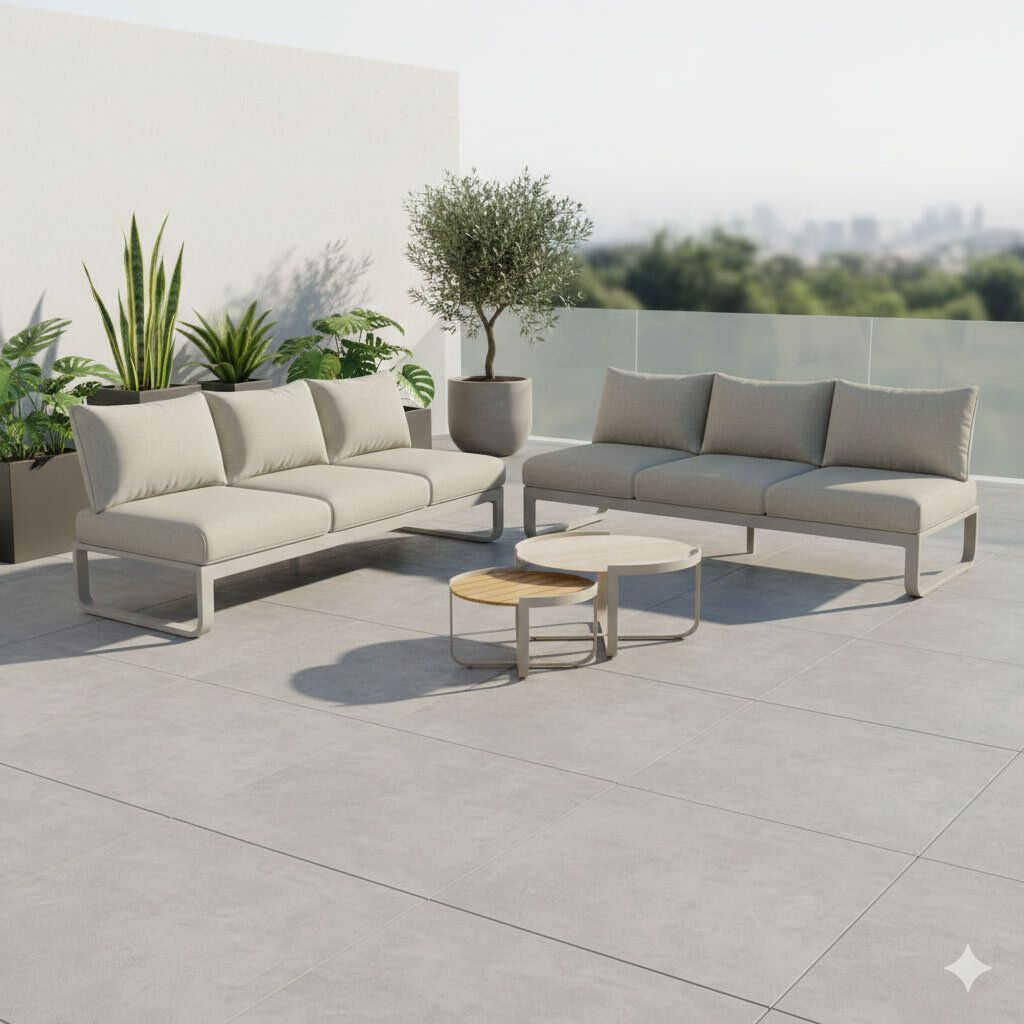 Zebra Fly Loungeset inkl. Loungetische Aluminium/Olefin