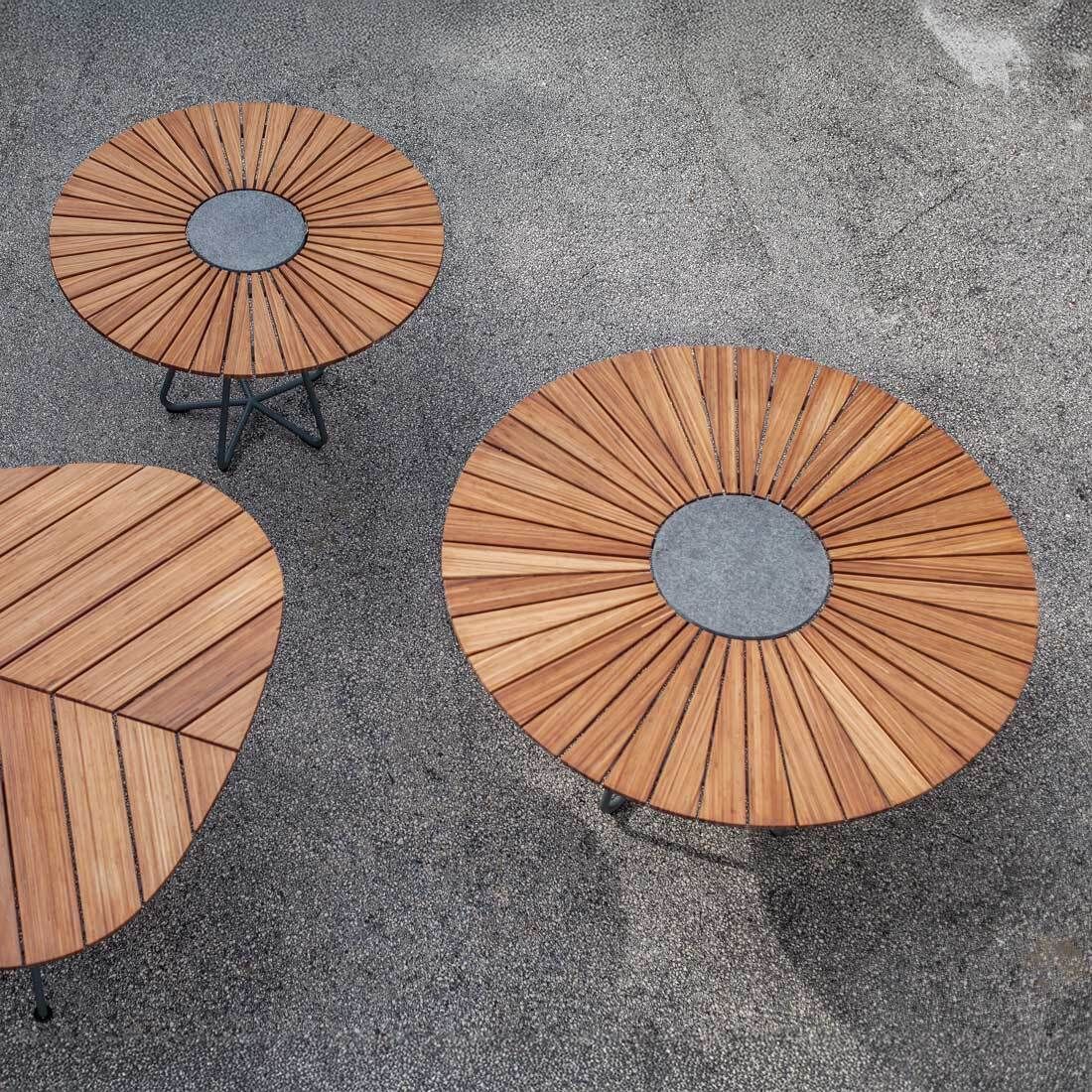 HOUE Circle Gartentisch Aluminium/Bambus