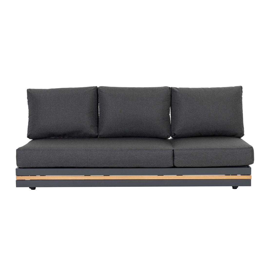 OUTLIV. Triest Gartenloungesofa Aluminium/Teak/Kunstfaser