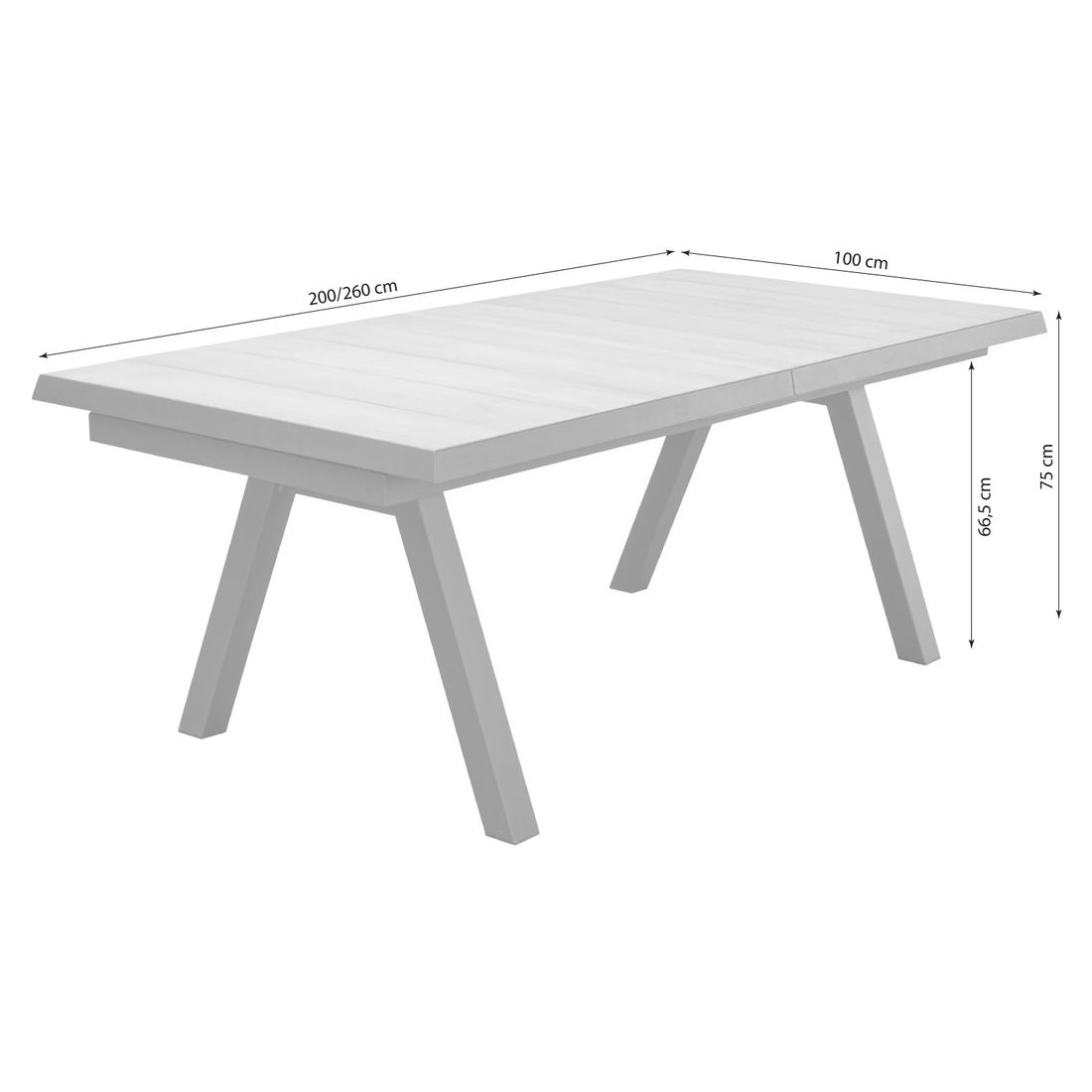 LC Garden Kumasi Ausziehtisch Aluminium/Teak