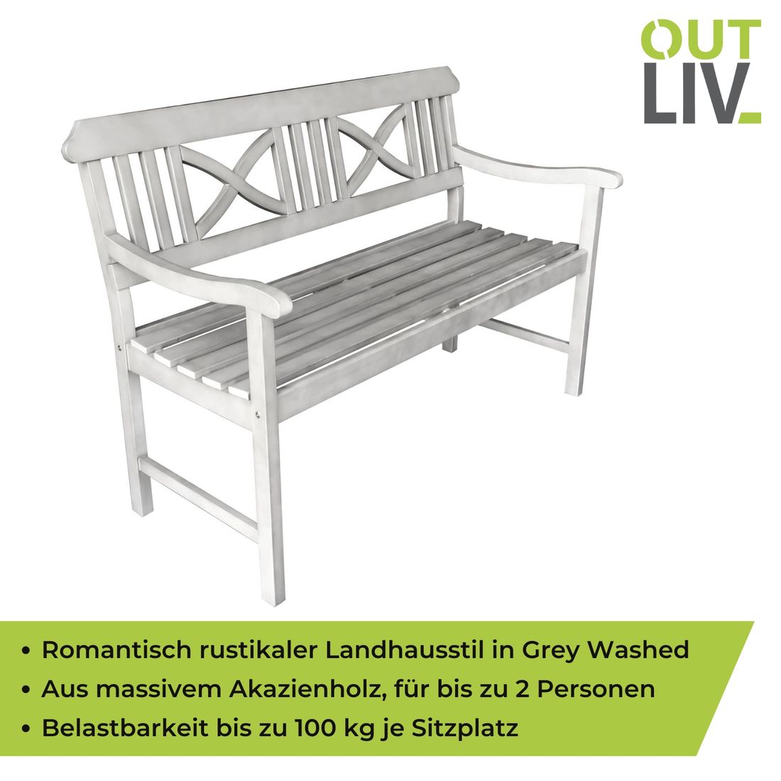 OUTLIV. Landhaus Gartenbank Akazie