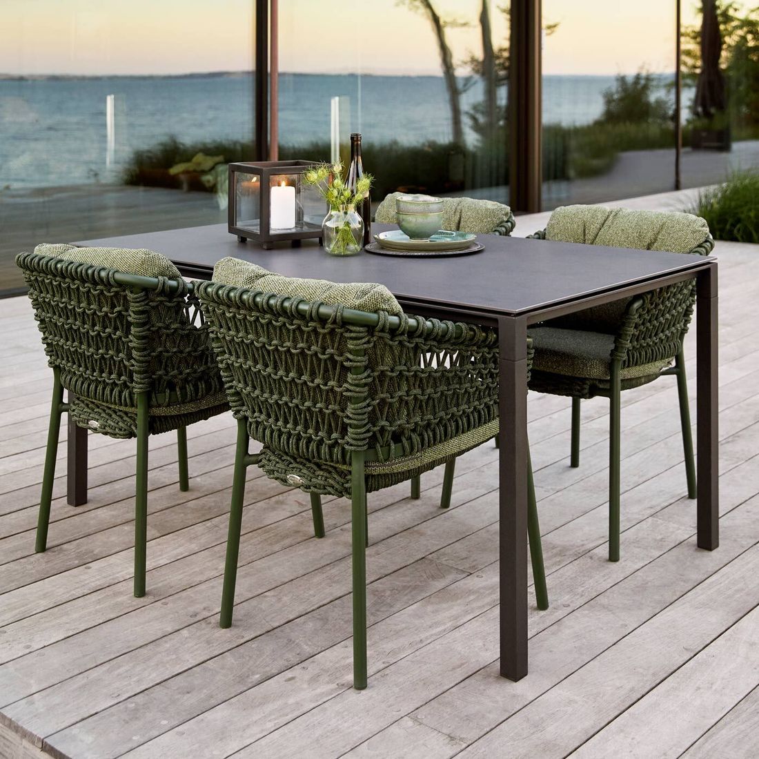 Cane-Line Ocean Stapelsessel Aluminium/Rope