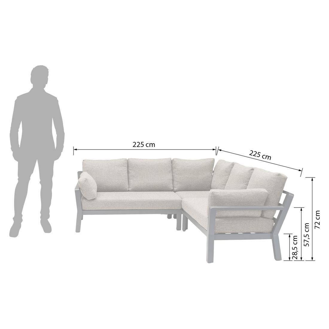 LC Garden Avena Dininglounge Aluminium/Polyester