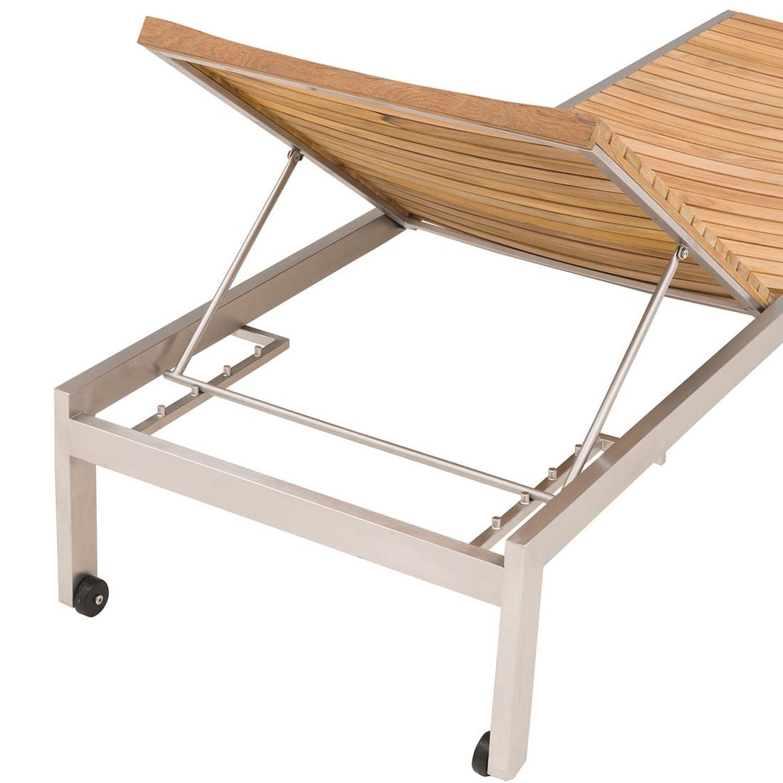 OUTLIV. Pasadena Gartenliege verstellbar Edelstahl/Teak