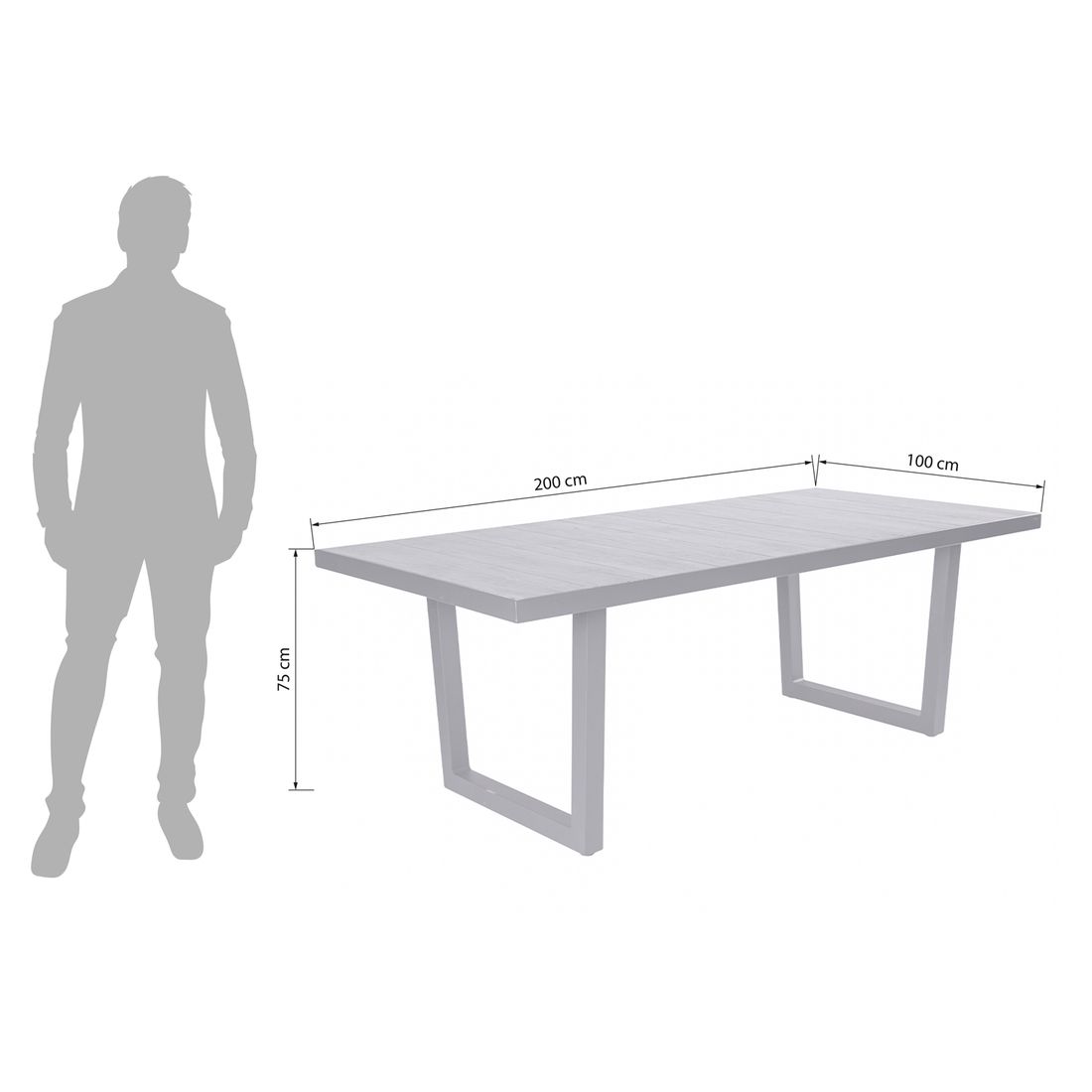 LC Garden Cairns Gartenmöbel-Set M (4 Plätze) Tisch 200x100cm