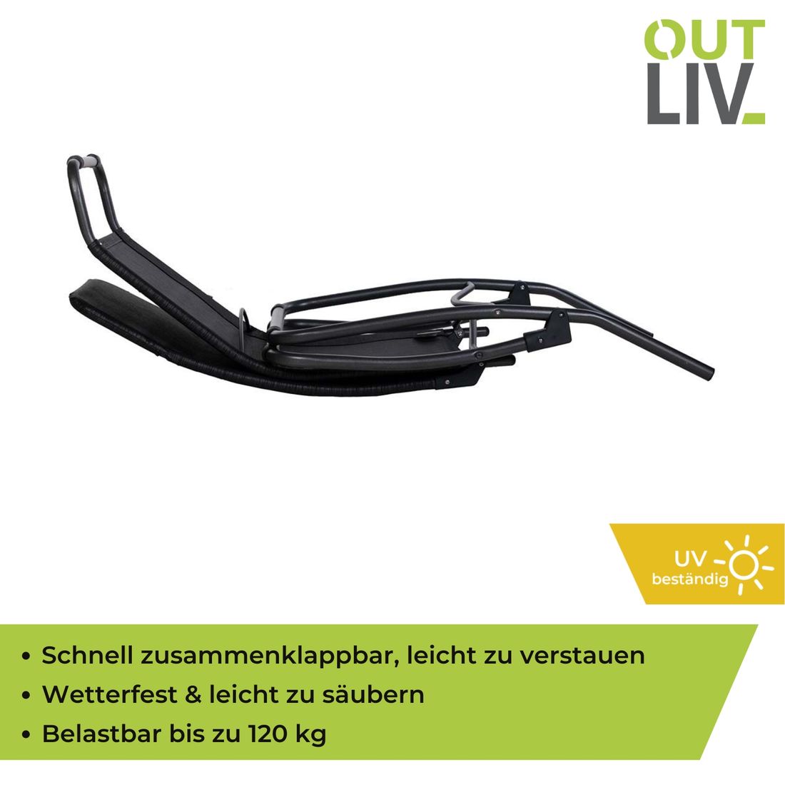 OUTLIV. Brada Bäderliege Stahl/Suntex
