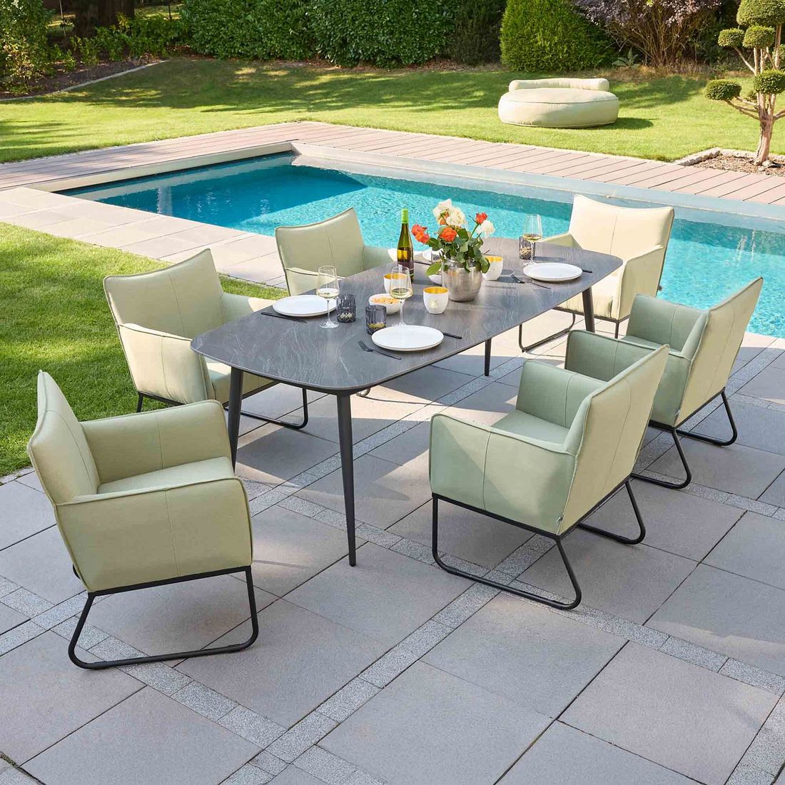 LC Garden Loma Gartentisch Aluminium/Sinterstone