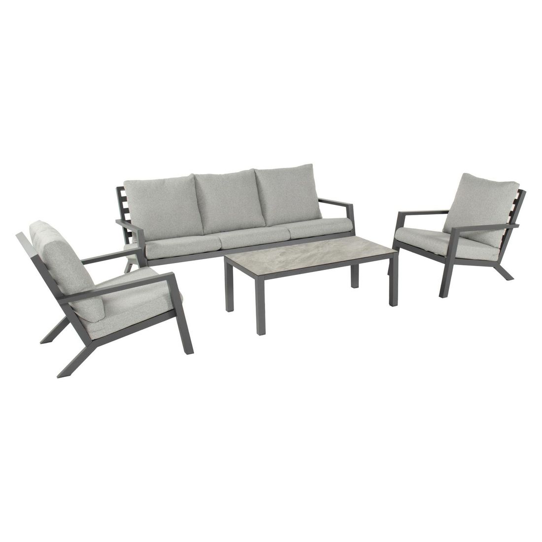 Hartman Carmel Loungeset inkl. Loungetisch Aluminium/Polyester
