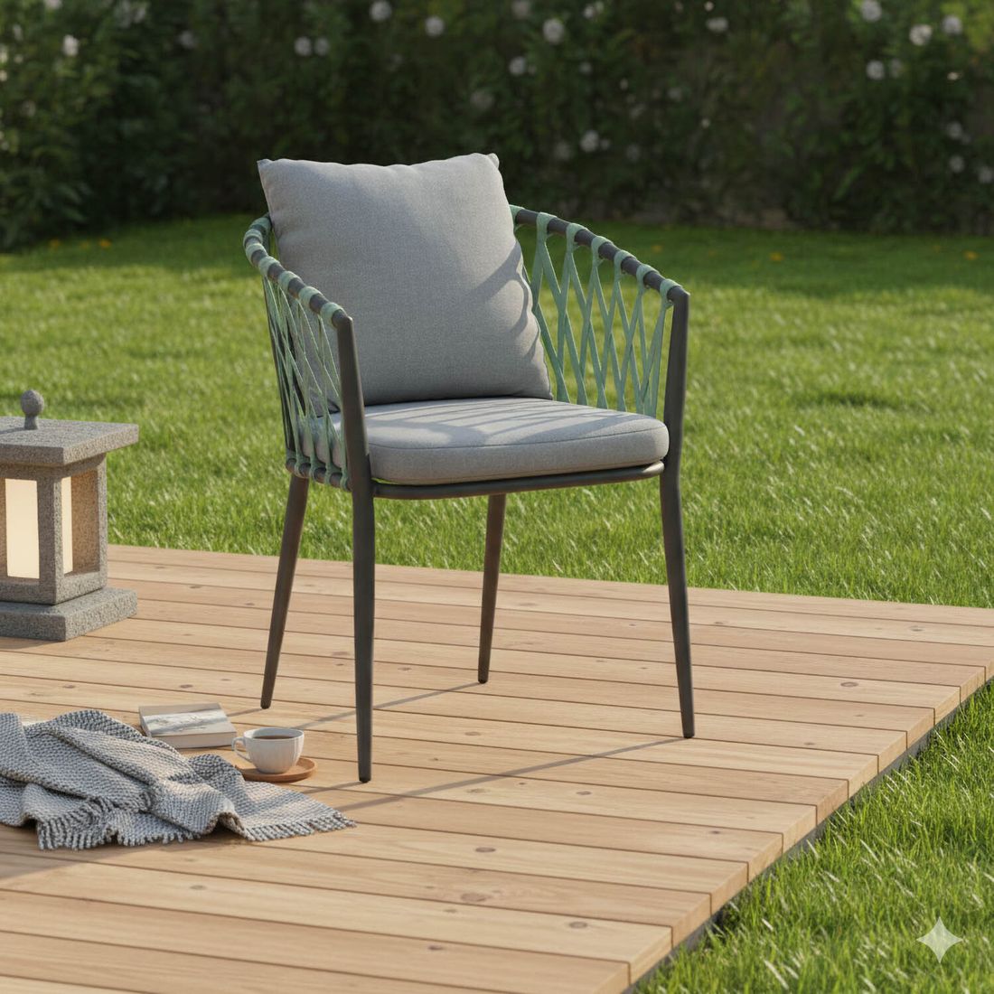 LC Garden Sunrepo Stapelsessel Aluminium mit Sitz- und Rückenkissen