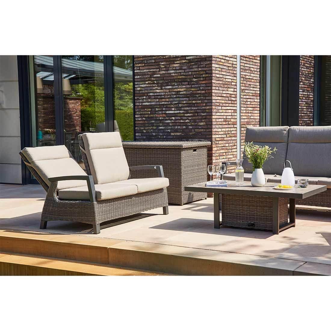 Siena Garden Corido Gartenloungesofa verstellbar Gardino-Geflecht/Polypropylen