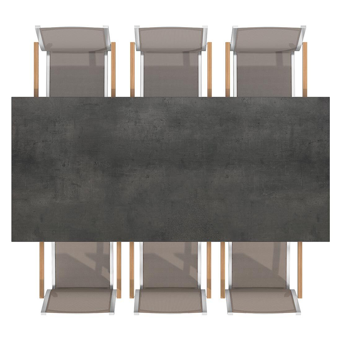 Stern Cardiff Gartenmöbel-Set L (6 Plätze) mit OUTLIV. Tisch 220x100cm