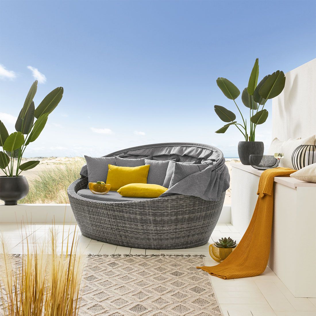 LC Garden Vivera Sonneninsel Aluminium/Geflecht