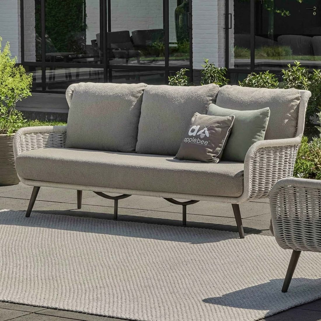 Apple Bee Key Largo Gartenloungesofa Aluminium/Rope/Bee Wett