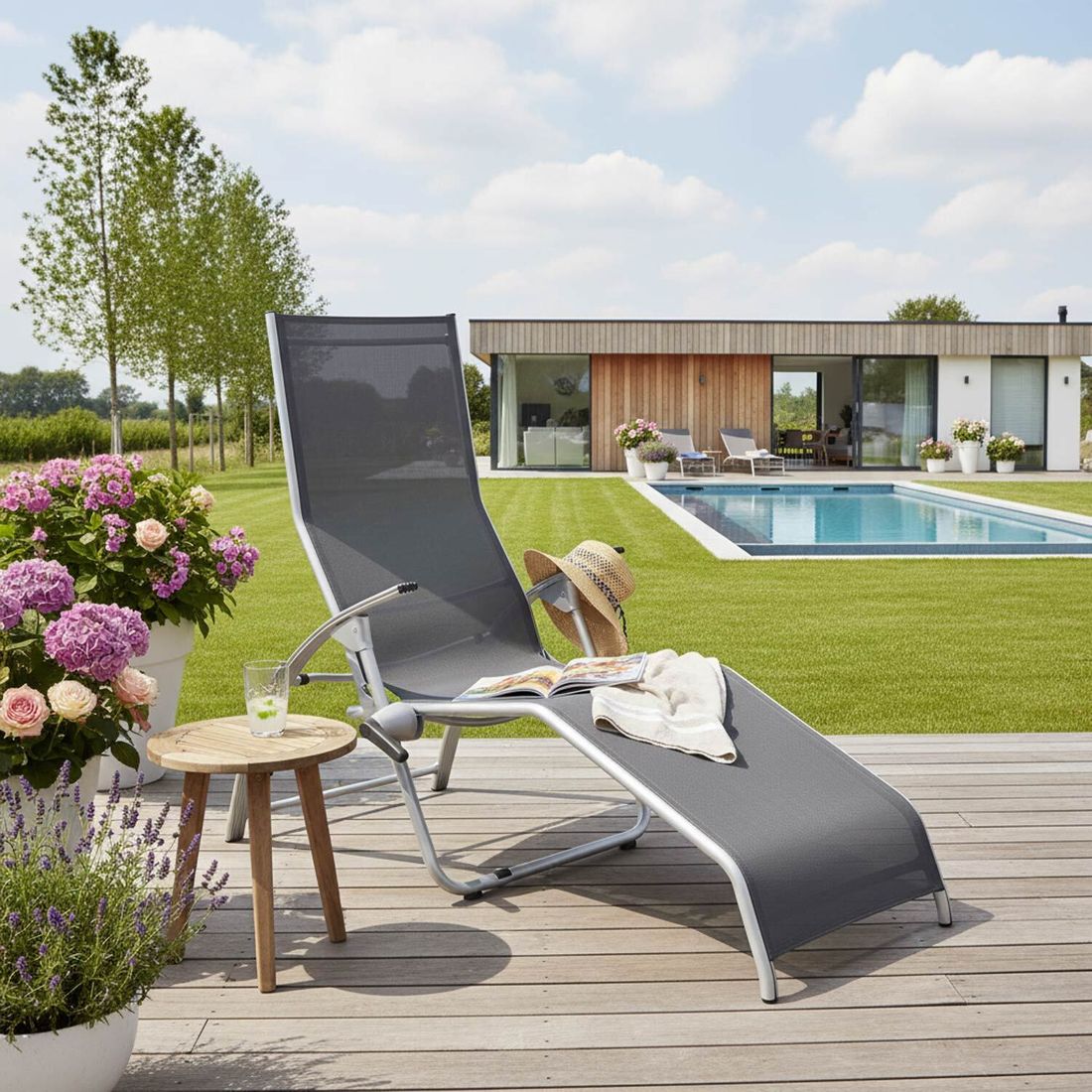 Kettler Tampa Bäderliege verstellbar Aluminium/Outdoorgewebe