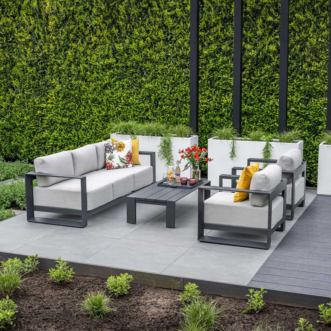 Garden Impressions Levanto Loungeset inkl. Loungetisch Aluminium/Polyester