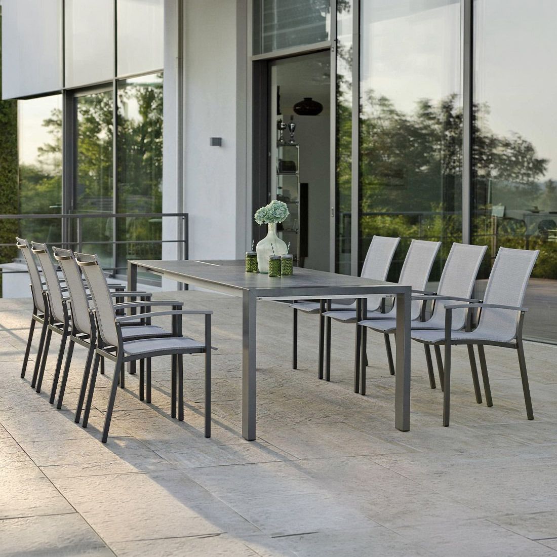 Stern Evoee Gartenmöbel-Set XL (8 Plätze) Tisch 200/260x90cm