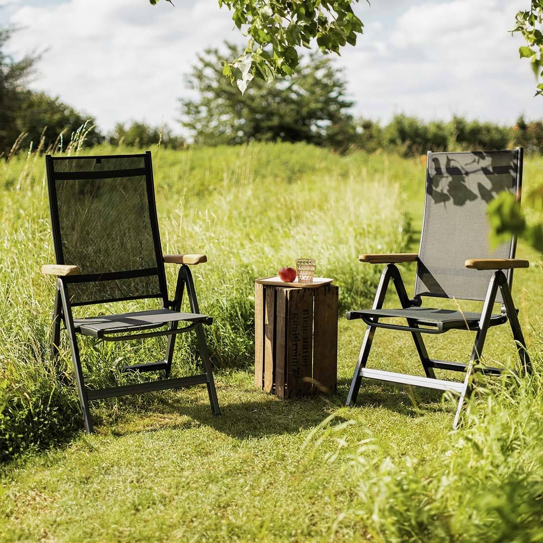 Kettler Granada Klappsessel verstellbar Aluminium/Outdoorgewebe