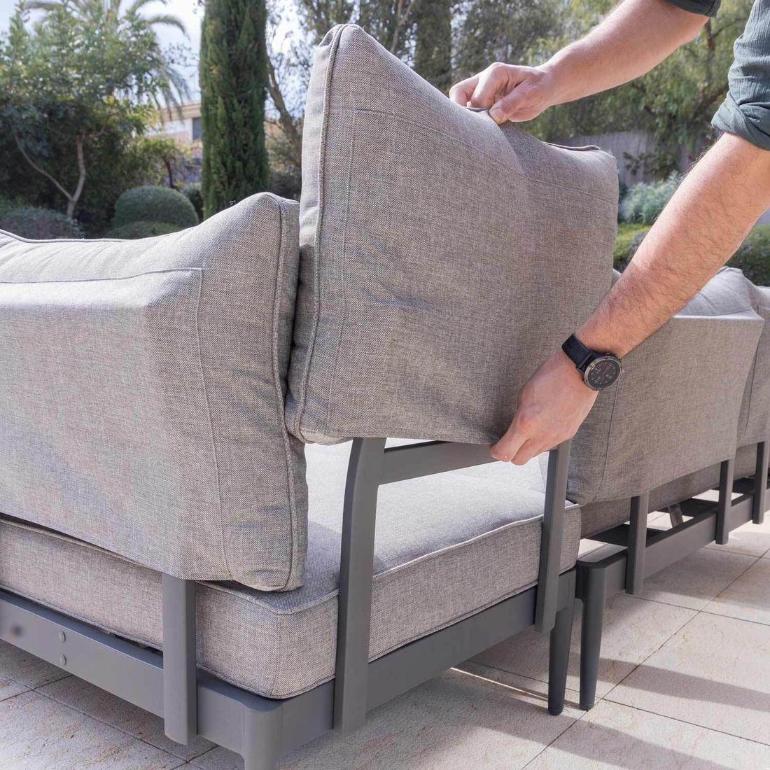 LifestyleGarden Topaz XL Daybed Aluminium/Olefin