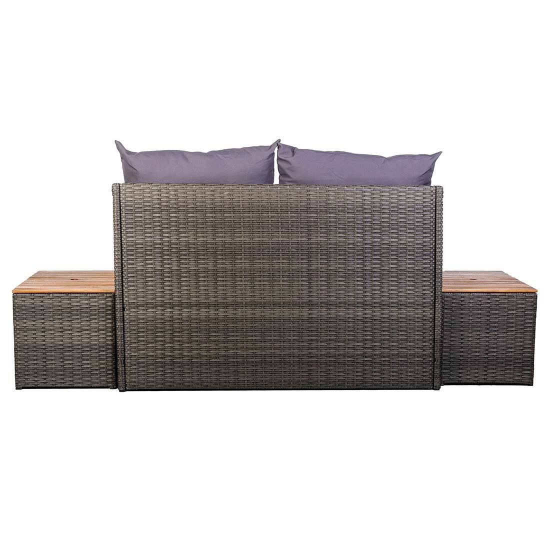 OUTLIV. Multifunktionales Daybed Aluminium/Polyrattan