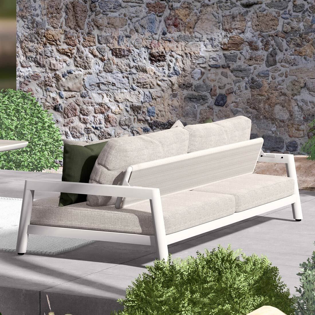 Zebra Cozy Gartenloungesofa Sitztiefe verstellbar Aluminium/Rope/Sunproof