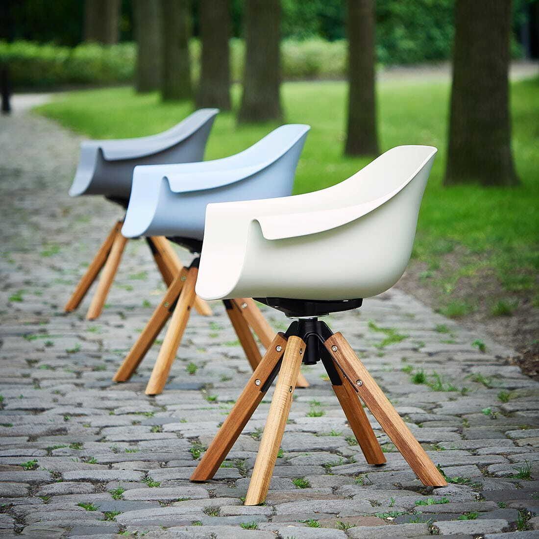 Musterring Stockholm Gartensessel drehbar Teak/Kunststoff