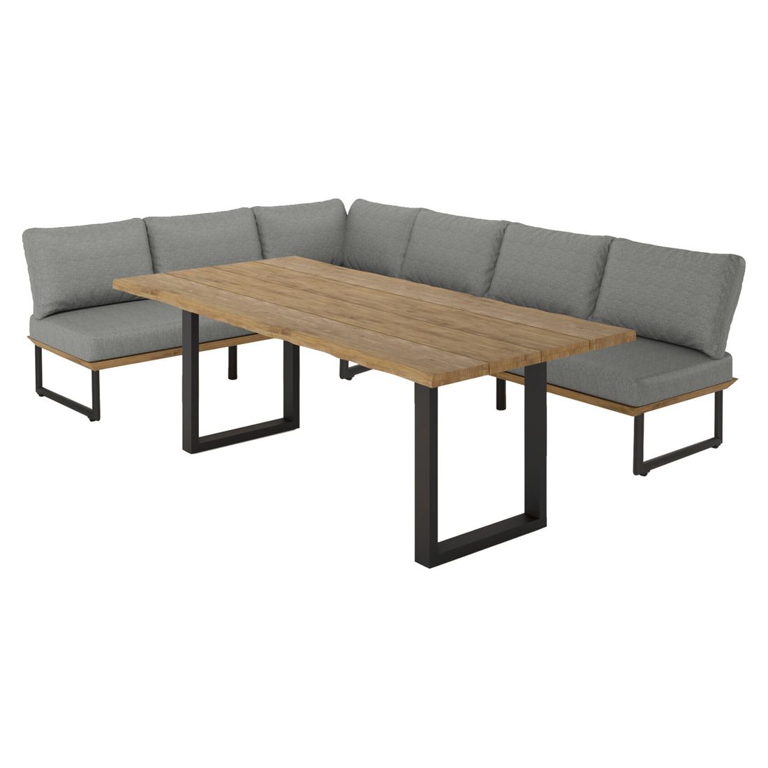 OUTLIV. Alkas Dininglounge Tisch 200x100cm Teak/Sunproof U-Beine