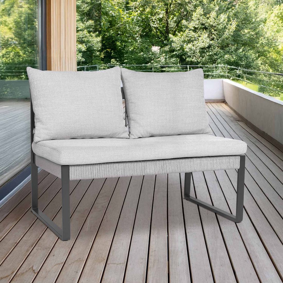 Stern Tammo Diningsofa Aluminium/Rope/Outdoorstoff