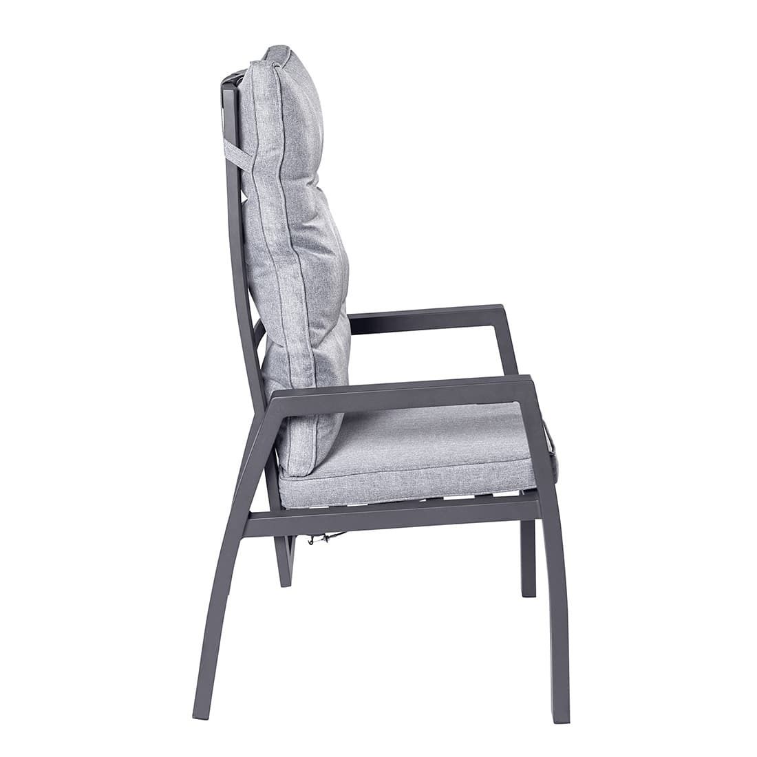 LC Garden Bondino II Gartensessel verstellbar Aluminium mit Sitz- und Rückenkissen