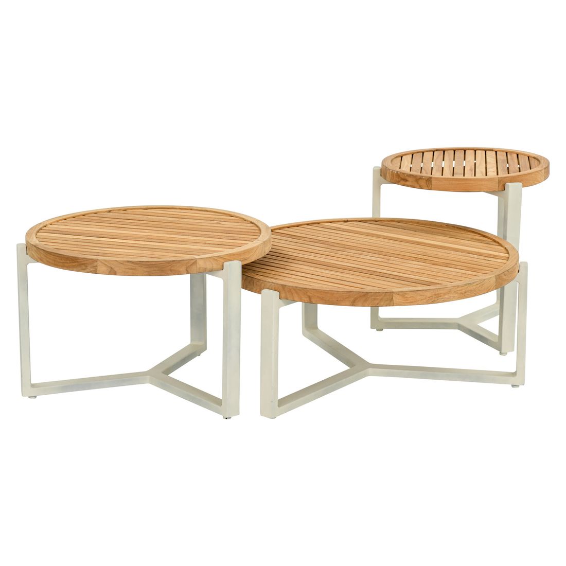 Apple Bee Monaco Loungetisch Aluminium/Teak